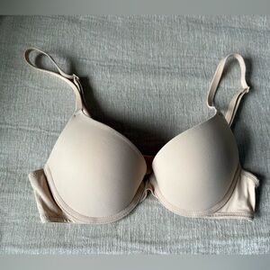 PINK Victoria's Secret Wear Everywhere Push Up Bra Beige 32A